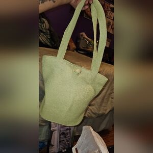 Ultra Lightweight Tote Bag For Women Upcycled Flexible Green